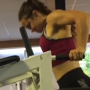 17 years old Fitness girl Emily Workout muscles