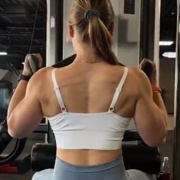 19 years old Fitness girl Fabienne Back workout