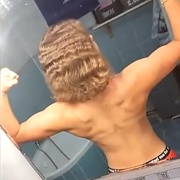 15 years old Fitness girl Barbora Back muscles