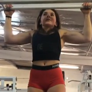 17 years old Fitness girl Serena Pull ups