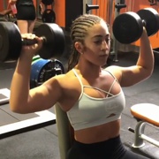 18 years old Fitness girl Elli Workout muscles