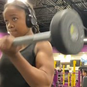 16 years old Fitness girl Mia Biceps curls