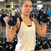 17 years old Fitness girl Sarah Workout muscles