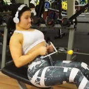 17 years old Fitness girl Elina Workout muscles