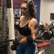 19 years old Fitness girl Erin Biceps workout