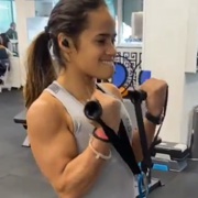 18 years old Gymnast Christal Biceps workout