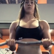18 years old Fitness girl Elli Biceps curls