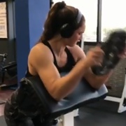 19 years old Fitness girl Erin Workout muscles