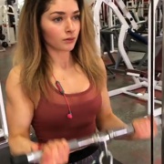18 years old Fitness girl Serena Biceps workout