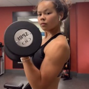 15 years old Fitness girl Chloe Biceps curls