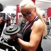 17 years old Fitness girl Katerina Biceps workout