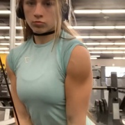 16 years old Fitness girl Madison Workout muscles