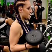 17 years old Fitness girl Federica Biceps curls