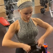 18 years old Fitness girl Alexa Workout muscles