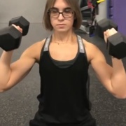 17 years old Fitness girl Delaney Workout muscles