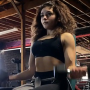 19 years old Fitness girl Serena Biceps workout