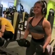 18 years old Fitness girl Kristina Workout muscles