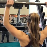 18 years old Fitness girl Sarah Workout muscles