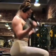 19 years old Fitness girl Emma Biceps workout