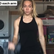 17 years old Fitness girl Elaraine Back workout