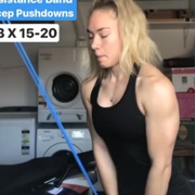 17 years old Fitness girl Elaraine Triceps workout
