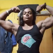 18 years old Fitness girl Suprity Flexing biceps