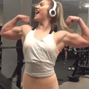 17 years old Fitness girl Natalie Workout muscles
