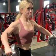 19 years old Fitness girl Danielle Workout muscles