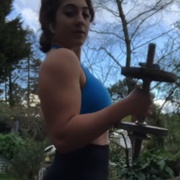 19 years old Fitness girl Elli Biceps workout