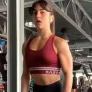 17 years old Fitness girl Sara Workout muscles