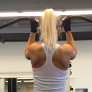 16 years old Fitness girl Camilla Pull up workout