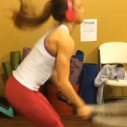 16 years old Fitness girl Aleah Workout muscles