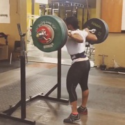 18 years old Weightlifter Jessica Squat 286 lbs for 2 reps