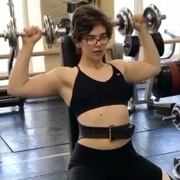 15 years old Fitness girl Karina Workout muscles