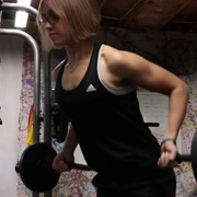 18 years old Fitness girl Delaney Workout muscles