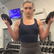 18 years old Fitness girl Sami Biceps workout