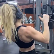 19 years old Fitness girl Danielle Back workout