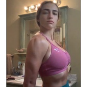 18 years old Fitness girl Sami Flexing triceps