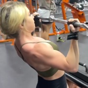 19 years old Fitness girl Danielle Workout muscles