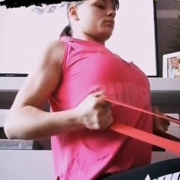 14 years old Fitness girl Lara Workout muscles