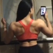 17 years old Fitness girl Momo Back muscles