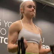 19 years old Fitness girl Taylor Biceps workout