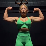 17 years old Fitness girl Lexi  Flexing muscles