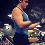 17 years old Wrestler Ashley Biceps workout