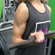 16 years old Fitness girl Delaney Biceps workout