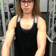 16 years old Fitness girl Delaney Workout muscles