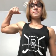 17 years old Fitness girl Delaney Flexing muscles