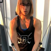 17 years old Fitness girl Delaney Workout muscles