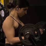 17 years old Fitness girl Paniz Biceps curls