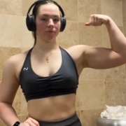 17 years old Fitness girl Kamryn Flexing muscles